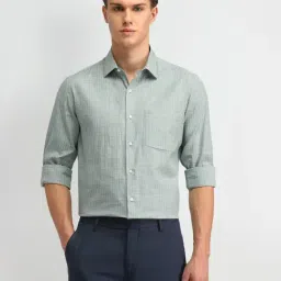 Arrow Green Cotton Regular Fit Checks Shirt-picture-18