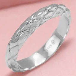 Mia by Tanishq 925 Silver Sleek Braided Silver Finger Ring-image-51