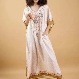 The Kaftan Company White Printed Kaftan-picture-10