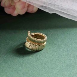 Panash Gold Plated Adjustable Finger Ring-1