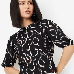 max Print Puff Sleeve Top-picture-4