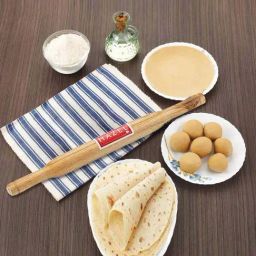 HAZEL Light Brown Sagwan Belan Rolling Pin for Roti-24