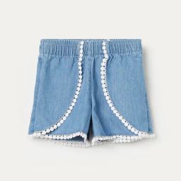 Juniors by Lifestyle Girls Mid Blue Cotton Shorts-picture-19