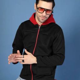 Rigo Black Regular Fit Solid Jacket-image-44