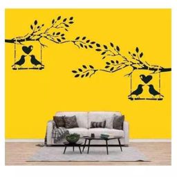 Kayra Decor Couple Birds 24x40 Inch Wall Design Stencil Painting KDS36029-image-73