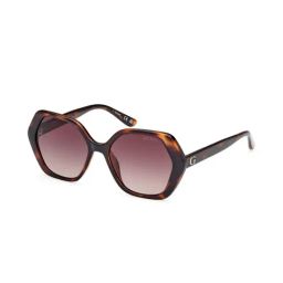 Guess GUS82925252FSG Brown UV Protected Hexagon Sunglasses for Women-image-95
