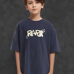 Rare Ones Boys Navy Cotton Graphic T-Shirt-image-57