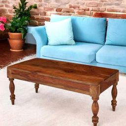 Ikiriya Hudson Beige Sheesham Wood Traditional Coffee Table in Natural Teak Finish-picture-47