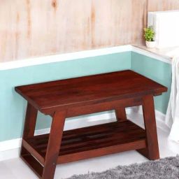 Ikiriya Alison Brown Sheesham Wood Accent Coffee Table in Honey Finish-image-18