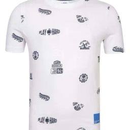 Jockey Kids White Cotton Printed T-Shirt-image-66