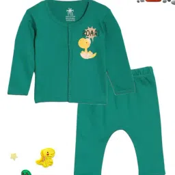 The Mom Store Multicolor Cotton Printed Baby Pajama Set - Pack of 3-image-46