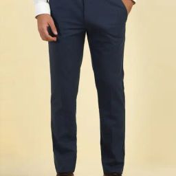 Allen Solly Navy Slim Fit Trousers-image-75