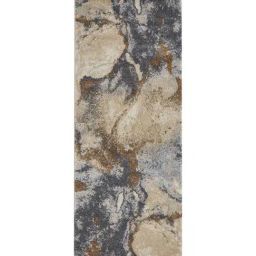 Obsessions Dark Grey & Beige Polypropylene Abstract Anti-Static Floor Runner image 2