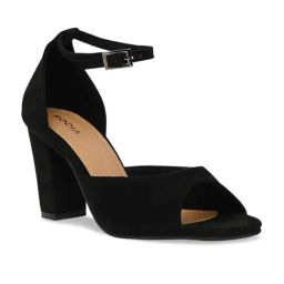Rocia by Regal Women's Black Ankle Strap Sandals-image-96