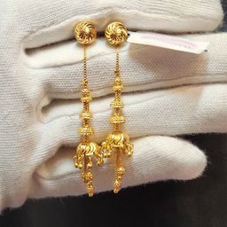 Anshenterpris Gold-Plated Antique Dome Shaped Jhumkas-1