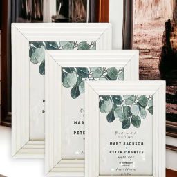Art Street White Engineered Wood Table Top Photo Frames - Set of 3-20