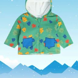 MINIKLUB Kids Green Printed Full Sleeves Jacket-image-44