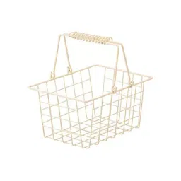 AS ONE Wire Basket Steel Epoxy Resin Powder Coating S Ivory, 61-380-2-1-15