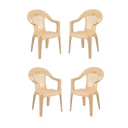 Supreme Sigma Plastic Chair with Arm (Brown,Set of 4)-image-39