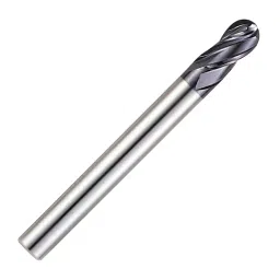 ATS G.P. Series 20x127 mm 4 Flute TiAln Coated Standard Long Ball Nose End Mill, SF4EM200L-4