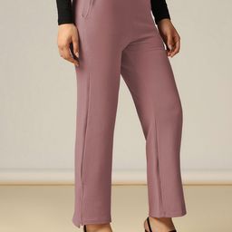 Selvia Women Solid Mid-Rise Trousers-image-18