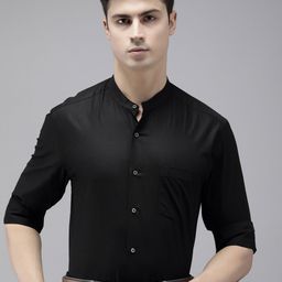 Arrow Pure Cotton Solid Manhattan Slim Fit Formal Shirt-picture-25