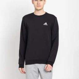 Adidas Black Cotton Regular Fit Sweatshirt-picture-10