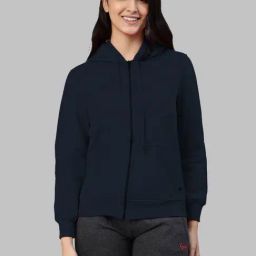 Lyra Navy Cotton Hooded Sweatshirt-28