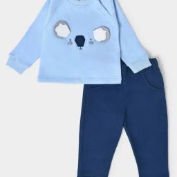 MiArcus Kids Blue Solid Full Sleeves Sweatshirt with Pyjamas-image-40