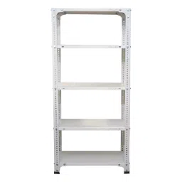 Menage 60x23x15 Inch 5 Shelf 14 Gauge Metal Ivory Slotted Angle Rack-image-88