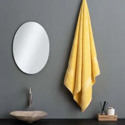 DDecor Yellow Cotton 500 GSM Bath Towel-20