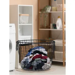 Metalsmith Iron Powder Coated Storage Basket Wire Laundry Basket For Dirty Cloths-picture-39
