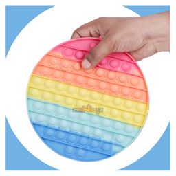 Fiddlerz Round Shape Pop Bubble Stress Relieving Silicone Pop It Fidget Toy - Multicolour-picture-45