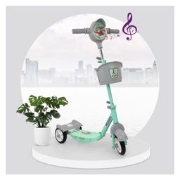 Dash Noddy Deluxe 3 Wheel Kids Scooter with Height Adjustable Handle & L.E.D Lights-Green-16