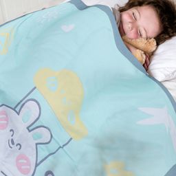 Baby Moo Swinging Bunny All Season Medium Muslin Blanket - Mint Green-image-64