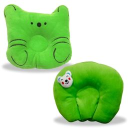 Chinmay Kids Polyester Fibre, Mustard Seeds Animals Baby Pillow Pack of 2 Green, Green-picture-16