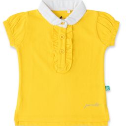 JusCubs Cotton Half Puff Sleeves Solid Top - Yellow-image-36
