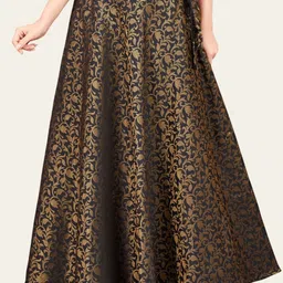 Studio Shringaar Printed Maxi Flared Skirt-12