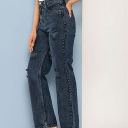 CORSICA Women Navy Blue Cotton Stretchable Jeans-picture-24
