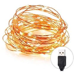 Bubble Trouble Copper String Led Light 10M 100 LED USB Operated Wire Decorative Fairy Lights - Multicolor image 2