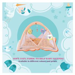 Toddylon Baby Bedding Set Mattress with Mosquito Net New Born Bed -  Orange image 2
