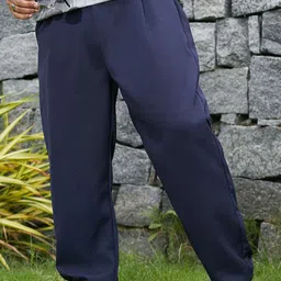 Instafab Plus Men Relaxed Fit Comfort Trousers-image-52