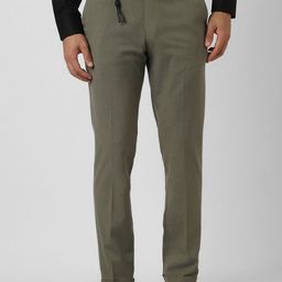 V Dot Men Skinny Fit Mid-Rise Trousers-image-61