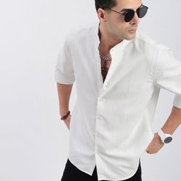 SHOWOFF Men Standard Slim Fit Opaque Striped Casual Shirt-picture-0