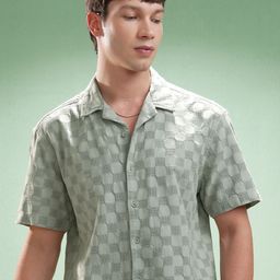 HIGHLANDER Men Comfort Cuban Collar Cotton Shirt-picture-11