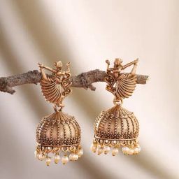 Priyaasi Dancing Doll Gold-Plated Jhumki Earrings-46