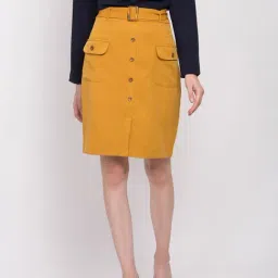 Zoella Mustard Above Knee Skirt-picture-13