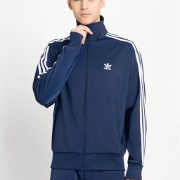 Adidas Originals Blue Regular Fit Striped Jacket-image-45