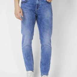Spykar Light Blue Cotton Slim Fit Jeans-picture-3