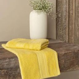 DDecor Yellow 650 GSM Bamboo Ecofriendly Hand Towel-40